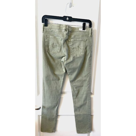 Adriano Goldschmied Womens Jeans 28R Sage Green The Legging Ankle Super Skinny - Picture 2 of 7